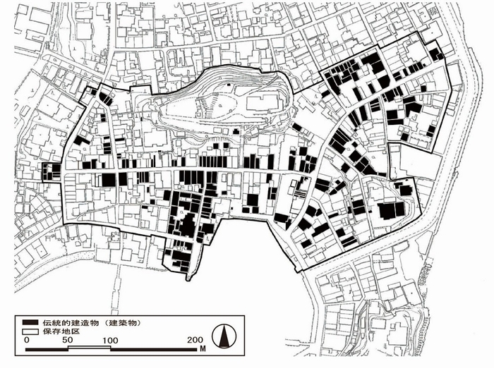 福山市鞆町伝統的建造物群保存地区の範囲