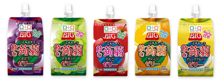 飲むBIG　飲む蒟蒻ゼリー(ぶどう、マスカット、りんご、オレンジ、グレープフルーツ)