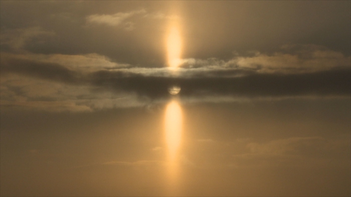 「槍・穂高」西穂高岳のサンピラー現象