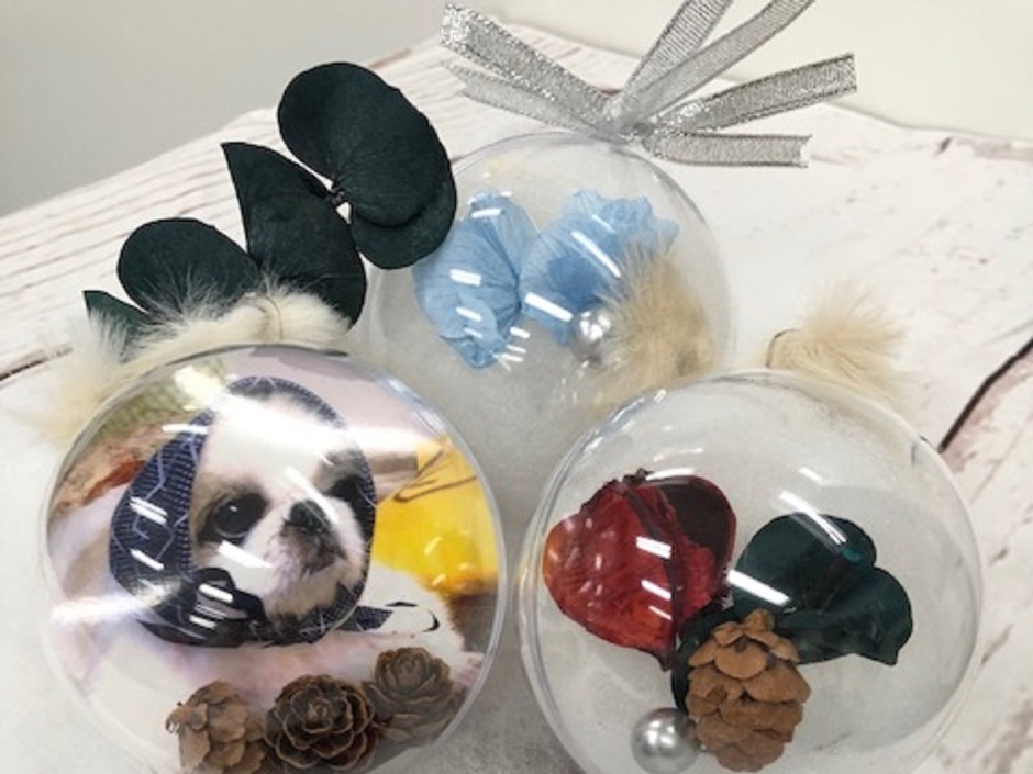 可愛い愛犬の姿がオーナメントに