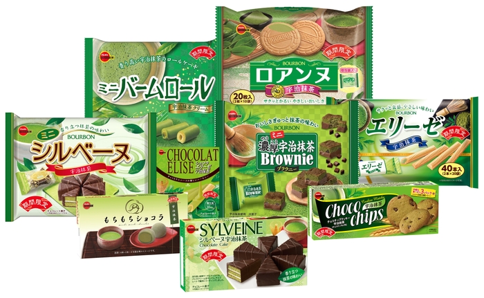 抹茶フェア商品(新商品3品、リニューアル品6品)