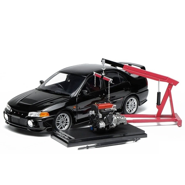 モーターヘリックス 1/18スケール M84002 三菱 Lancer Evolution IV ピレネーブラックパール