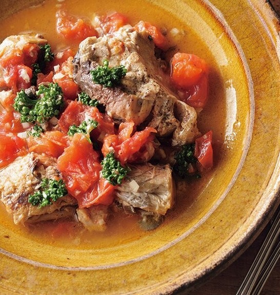 「さば缶のトマト煮」