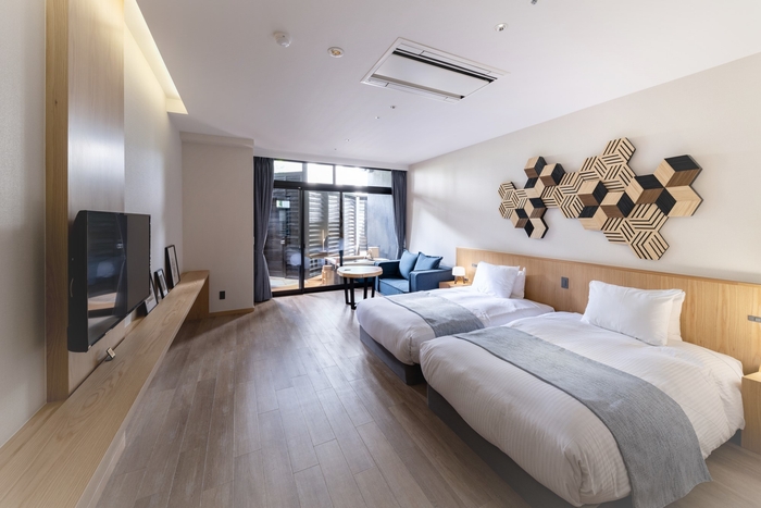 【客室露天風呂】『SANA』露天風呂付客室/セミダブルツインルーム