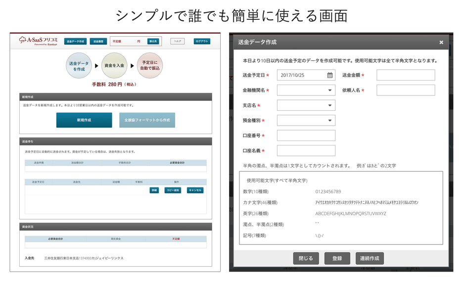 「A-SaaSフリコミ powered by Bankur」サービスイメージ