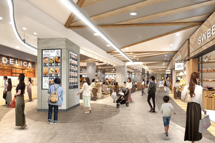 フードコート(通路側からのイメージ)