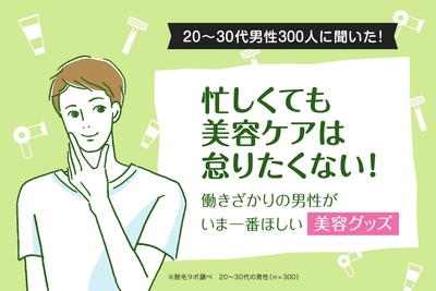 忙しくても美容ケアは怠りたくない! 働きざかりの男性がいま一番ほしい美容グッズ
