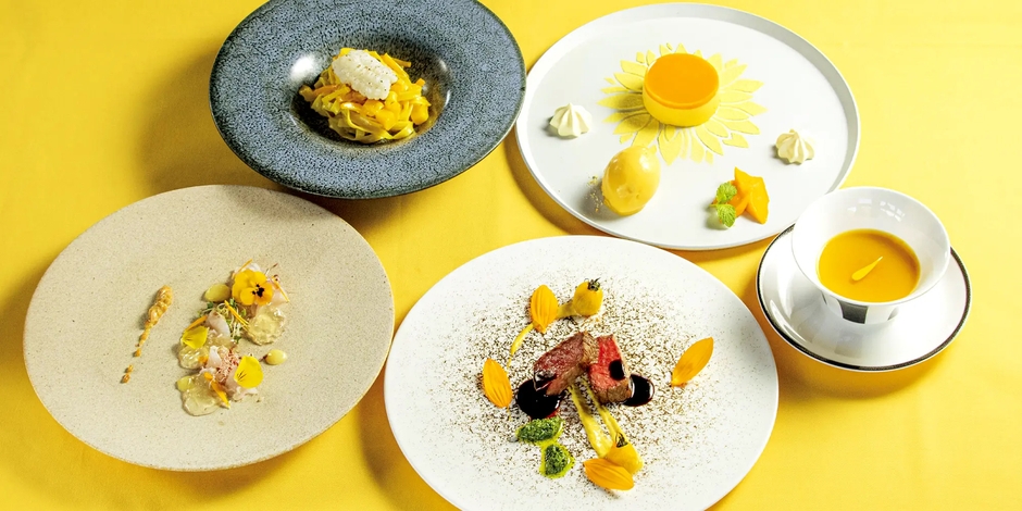 ▲のじまスコーラ2階 リストランテ・スコーラ「夏の特別コース ~girasole~」