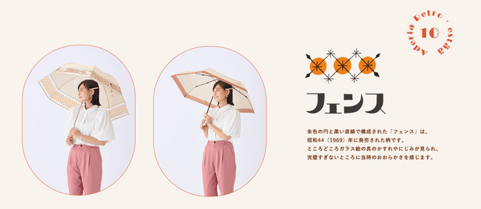 アデリアレトロ X エスタ傘 フェンス