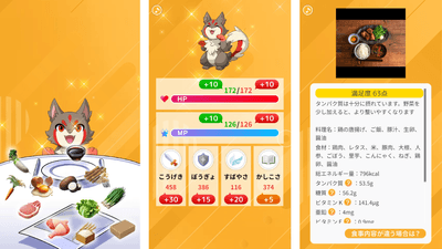 食事による成長と食事の誘導