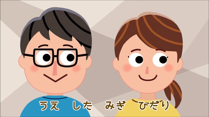 うえ した みぎ ひだり