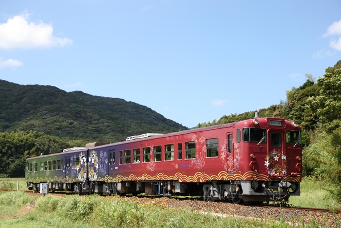 和と洋を基調とした別々の車内デザインが特徴的