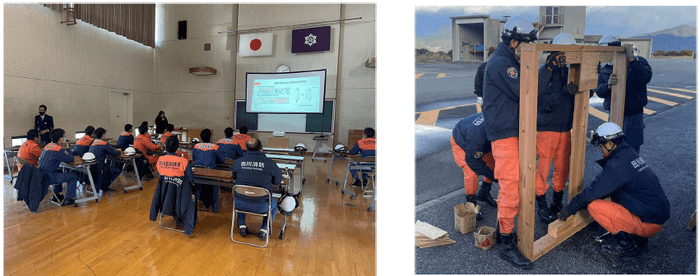 令和6年(2024年)の講義の様子(左)、令和6年(2024年)のワークショップの様子(右)