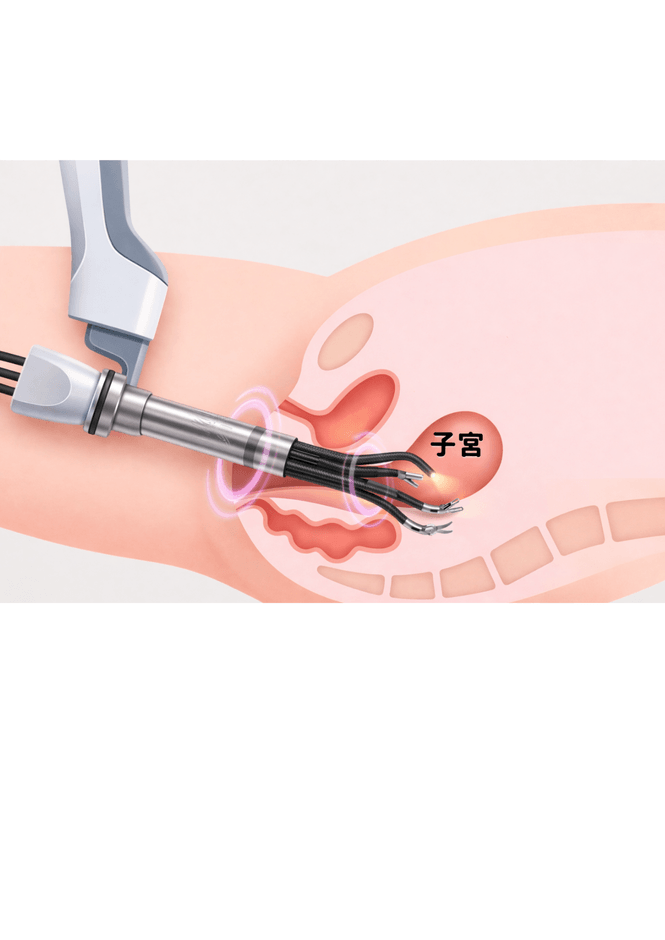 ダビンチSP × vNOTES子宮全摘術 イメージ図