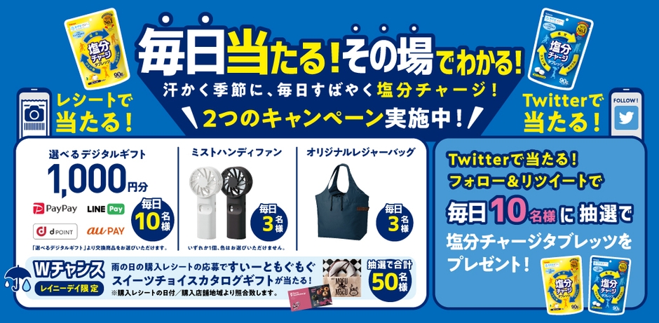 『塩分チャージタブレッツ　チャージ＆チャンス！キャンペーン』