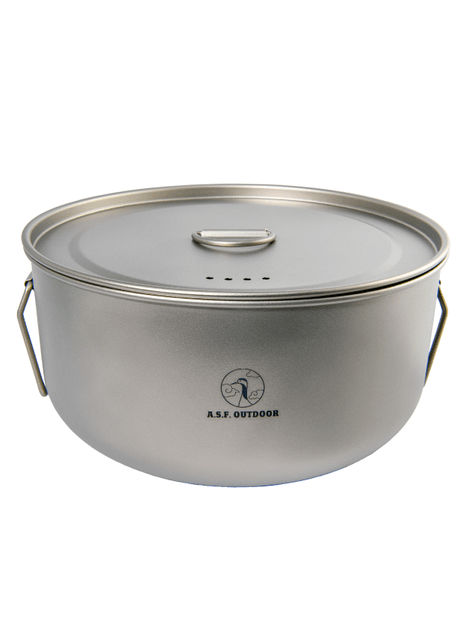 チタン製鍋(新) 蓋付き アウトドアクッカー 1,700ml　商品画像