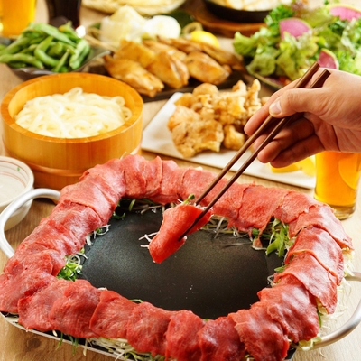 牛タン焼きしゃぶしゃぶがメインのコース
