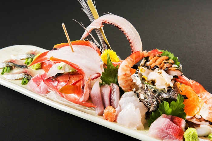 旬の地魚の造り 例