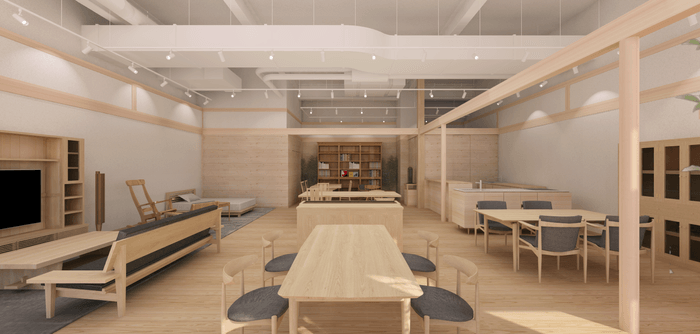 木の素材感を大切にしたぬくもりある店内(1)