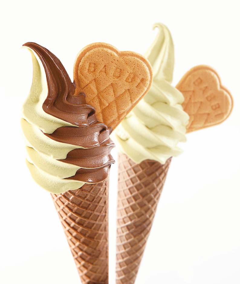 【バビ】 ソフトジェラート(ピスタチオ&チョコレート)