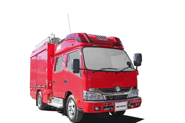 泡で消す消防車「Morita Miracle CAFS Car」