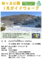 桜ヶ丘公園　１月ガイドウォーク　1月28日（土）開催！