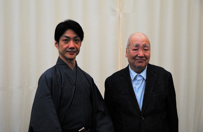 (左)野村萬斎 (右)梅若実玄祥