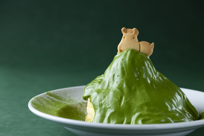 抹茶がけ抹茶プリンパンケーキDX　1,400円(税込)