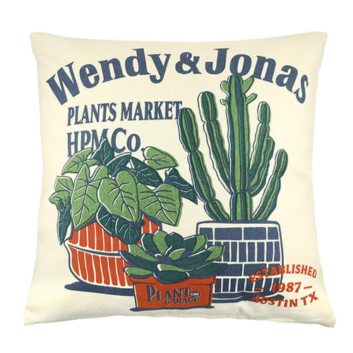 【NEW】「クッションカバー Wendy&Jonas」価格：429円／サイズ：W45×H45cm