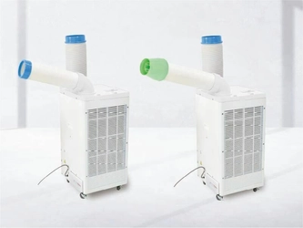 どこでも、その場所だけを、強力に冷やす！ 工事不要・移動式、本格工業タイプの「スポットクーラー」 2機種を2026年4月上旬より全国販売開始