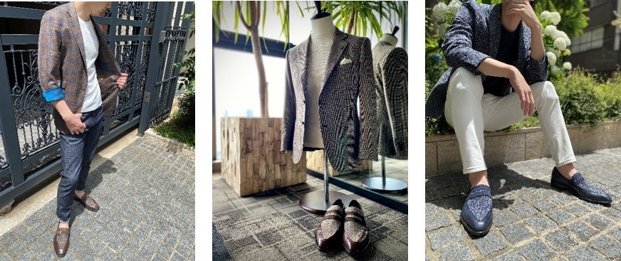 『ジャケットとシューズリンクコーデ仕立て』(2)