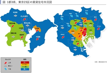 2019年第2四半期　 1都3県賃貸住宅市況図と東京23区ハイクラス賃貸住宅の市場動向 　～賃貸住宅市場レポート　 首都圏版・関西圏・中京圏・福岡県版　2019年9月～