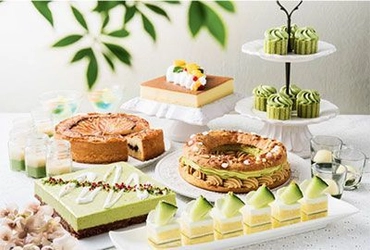 初夏の訪れ感じる、GREEN（緑）が映えるスイーツたち  「GREEN SWEETS ～抹茶・メロン・ピスタチオ～」  2018年6月1日（金）より ビュッフェ&カフェレストラン「ナイト&デイ」にて