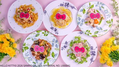 ハローキティの世界で、春のごちそうに舌鼓
 HELLO KITTY SMILE 『春限定メニュー』 3月14日より登場！