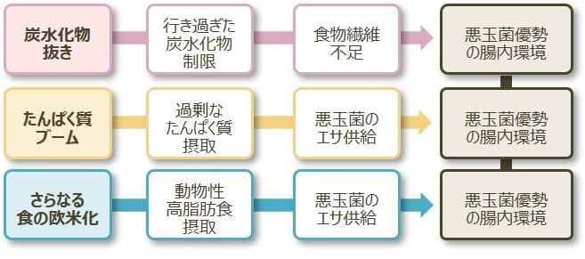 大腸劣化を促進する食トレンド