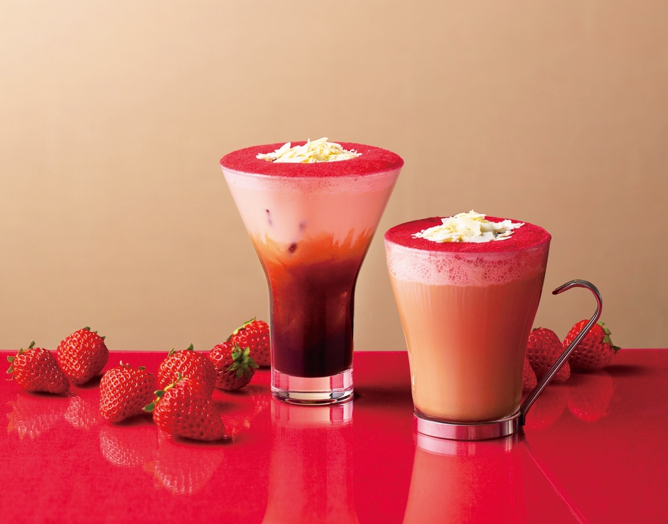 ドルチェプレッソ ストロベリー＆ホワイトチョコレート（アイス/ホット）630円(＋税) 