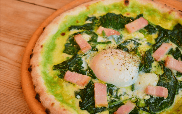 『ちぢみほうれん草のビスマルク』(¥1,200)