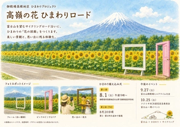地域で実践する共創プロジェクト「高嶺の花 ひまわりロード」全国からボランティアを募集