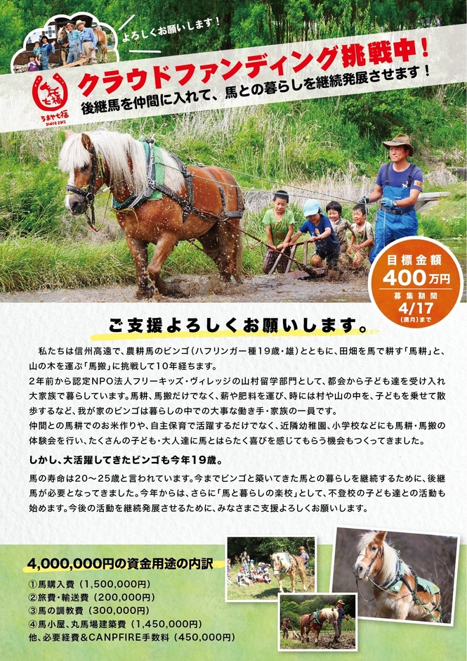 クラウドファンディングのチラシ表