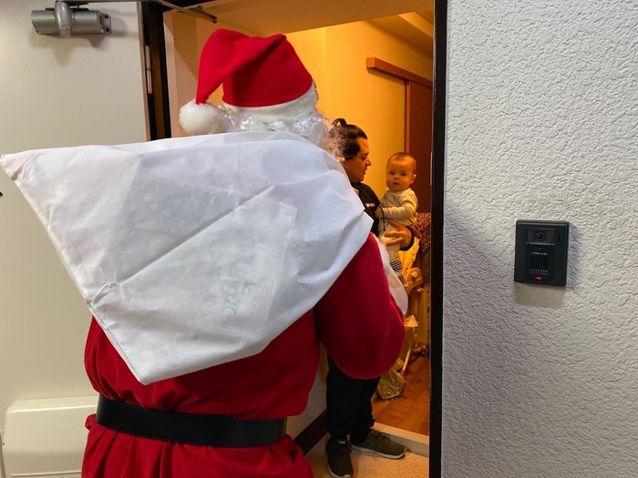 昨年の「サンタがお家にやってくる!?」の様子