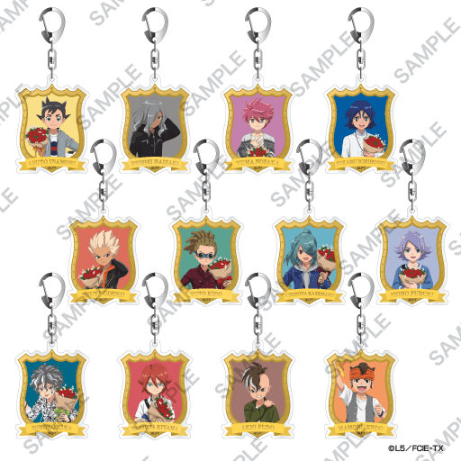 イナズマイレブン展 トレーディングアクリルキーホルダー 各660円(税込)