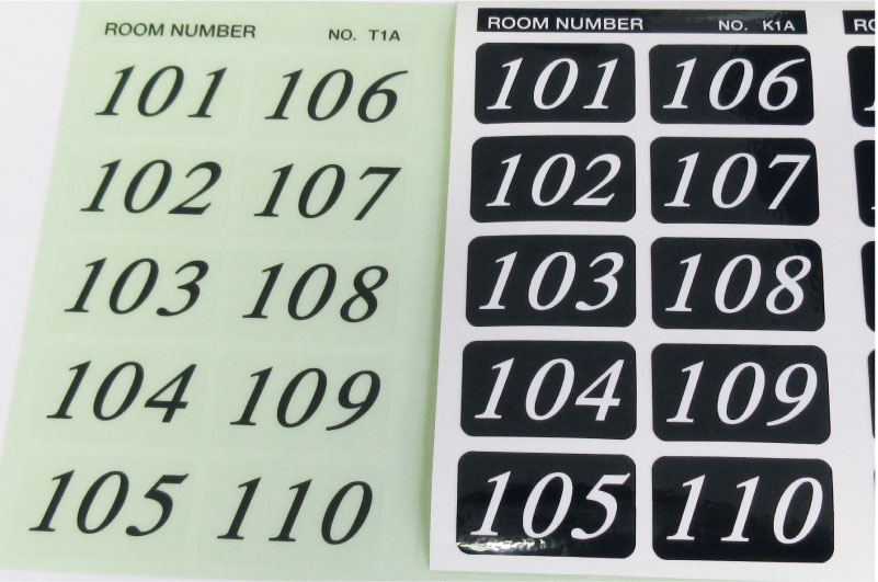 オプション:部屋番号シール