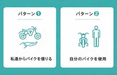 レンタルバイクのパターン