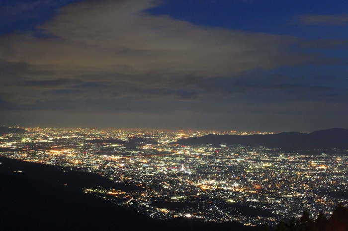 京都方面の夜景(9月上旬)