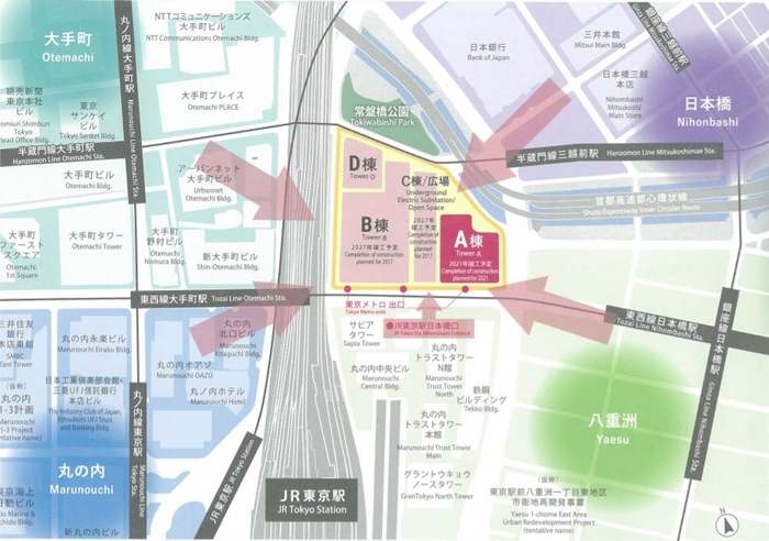 JR東京駅日本橋口、目の前の開催場所