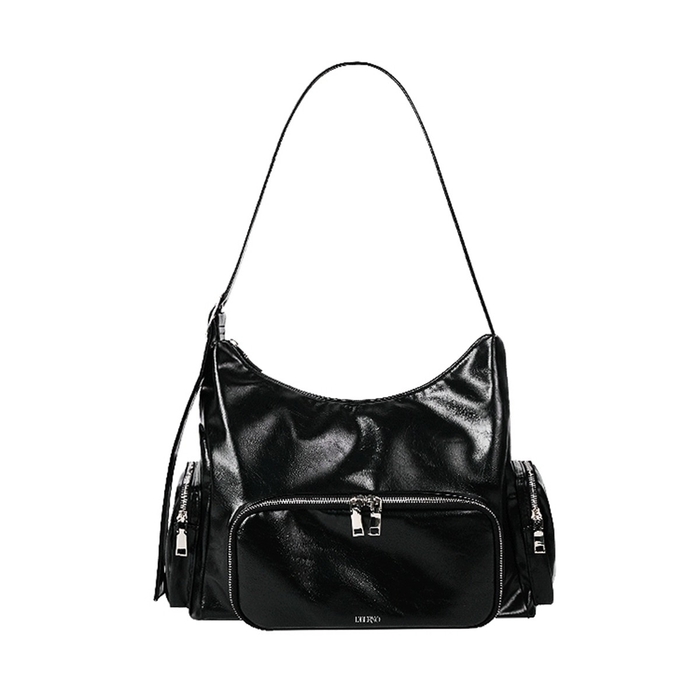 Artificial Leather Cooler Bag - black