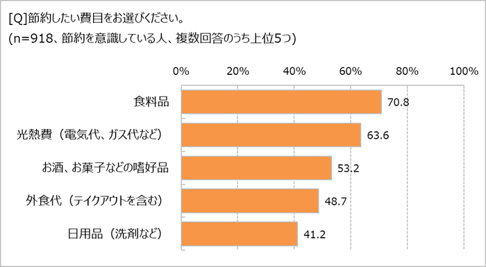 節約したい費目は？