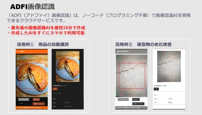 最先端AIをプログラミング無しで開発できるクラウドサービス 「ADFI画像認識」が3月12日にリリース