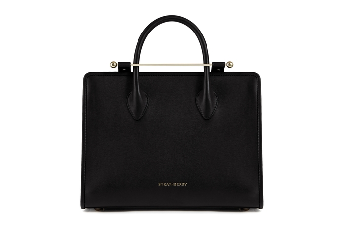 The-Strathberry-Midi-Tote Black Front