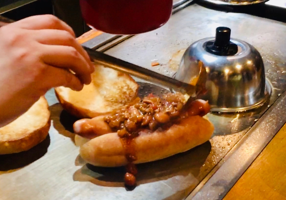 自家製チリコンカンをたっぷりと!